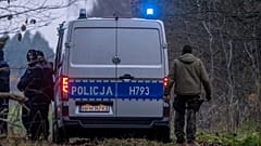 Polnische Polizei nahe der Grenze zu Belarus