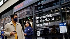 Outside the checkout-free Tesco in High Holburn, central London.