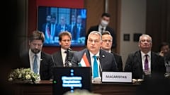 Orbán Viktor kormányfő a Türk Nyelvű Államok Együttműködési Tanácsának isztambuli csúcstalálkozóján 2021. november 12-én.