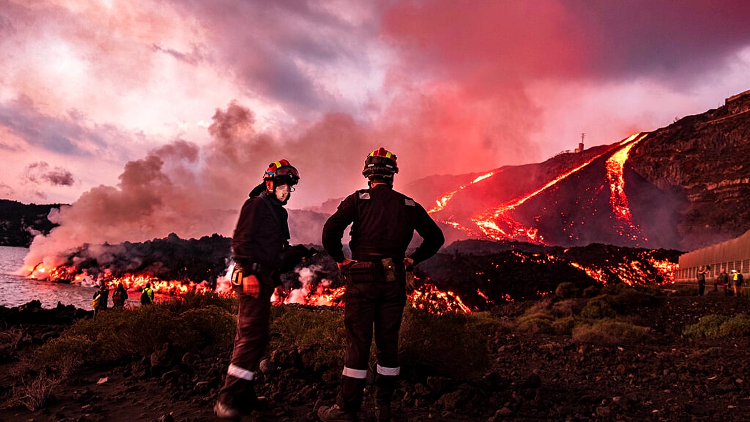 Lava des Vulkans auf La Palma