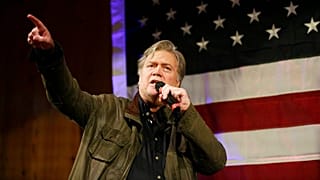Steve Bannon egy kampányrendezvényen Alabama államban 2017. szeptember 25-én
