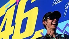 MotoGP rider Valentino Rossi of Italy smiles after the Valencia Motorcycle Grand Prix,