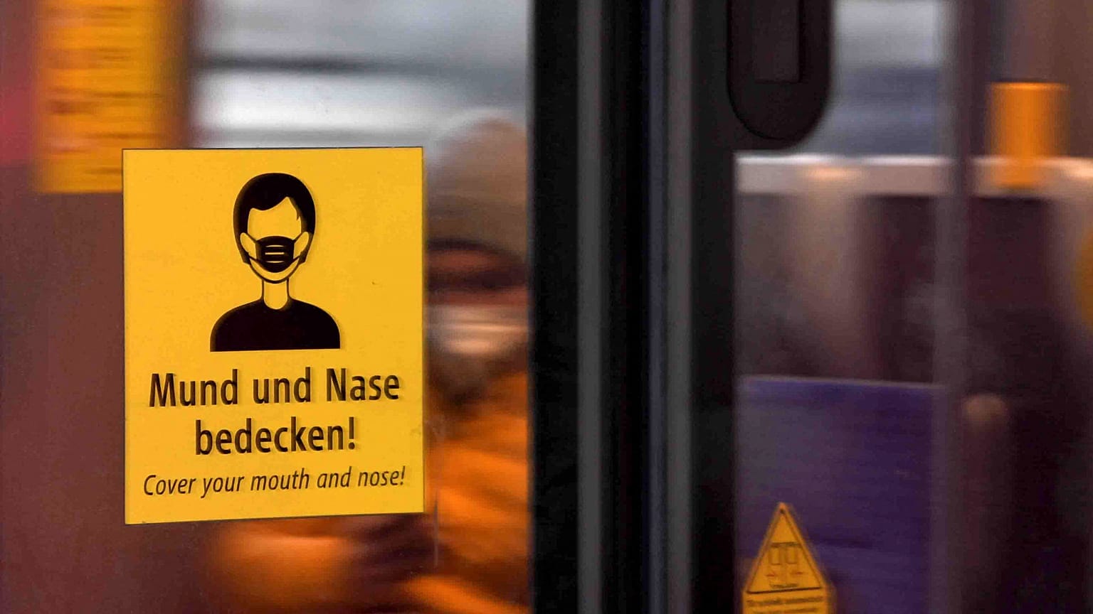 Maskenhinweis in München