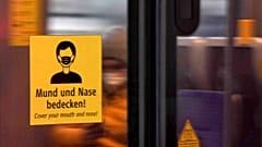 Maskenhinweis in München