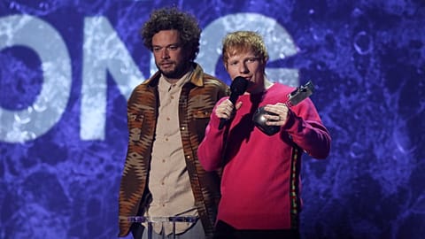 Ed Sheeran won best artist at the night which highlighted support for the LGBTQ community.