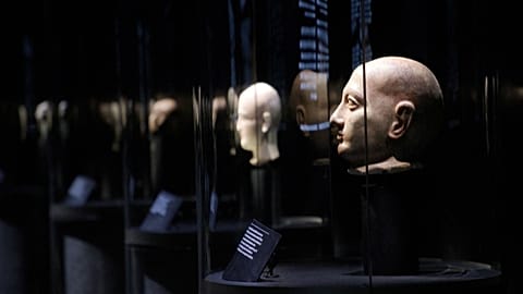 Masterpieces of Islamic art: Close-up sculpted faces 