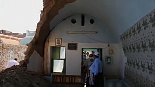 Maison au toit écroulé dans la province égyptienne d'Assouan, 16 novembre 2021