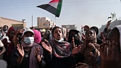 خلال تظاهرات السودان ضد الانقلاب العسكري