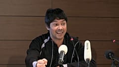 Yunior García durante la rueda de prensa