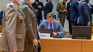 Member state representatives attend the the European Defence Agency meeting of EU foreign and defence ministers in Brussels on Tuesday