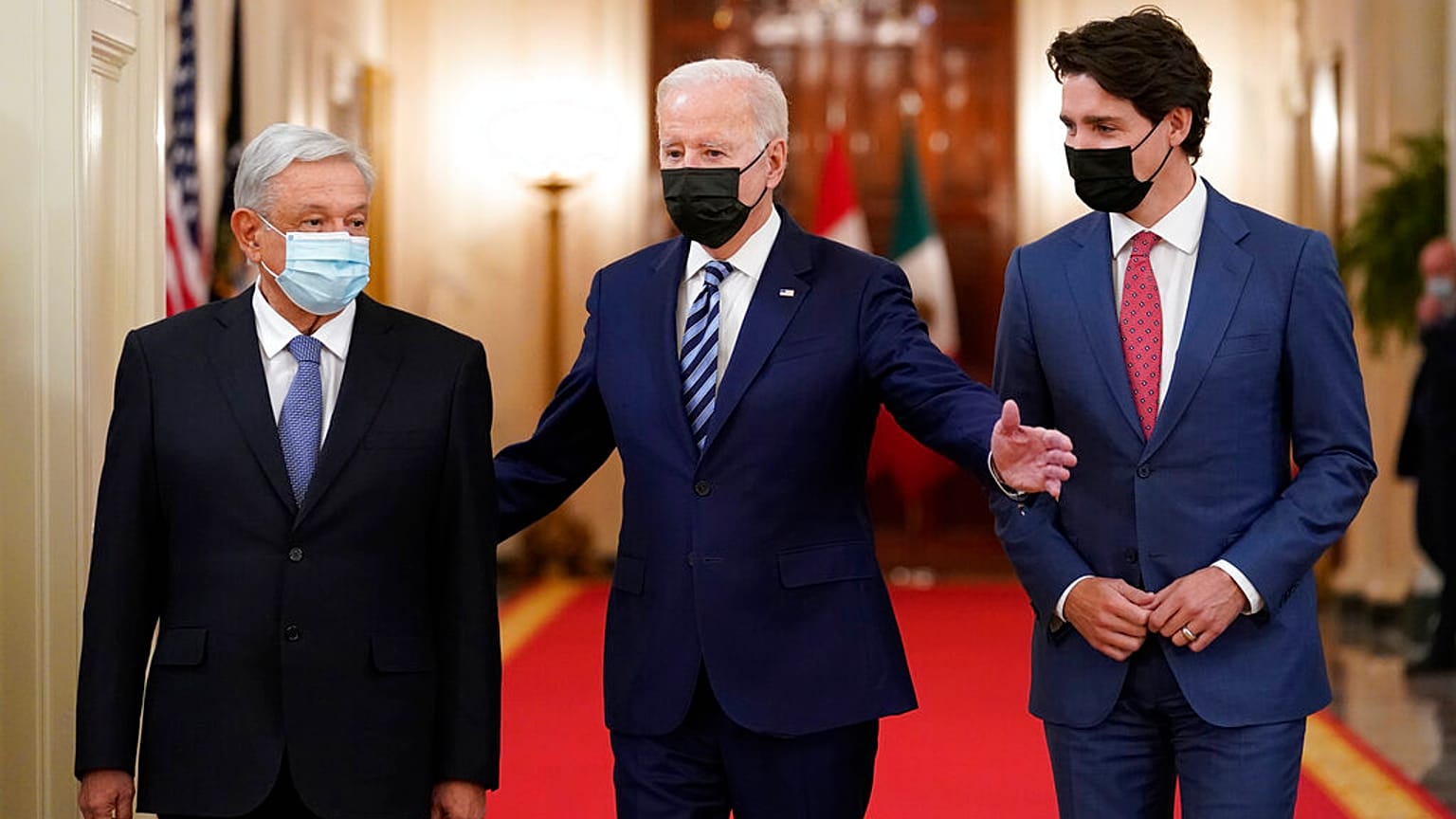 Los tres presidentes discutieron sobre temas como la migración, importaciones, y la producción de energía, 18/11/2021, Washington, Estados Unidos