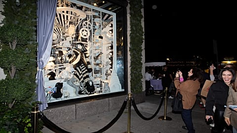Weihnachtsdeko im New Yorker Luxuskaufhaus Bergdorf Goodman begeistert 