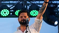 Gabriel Boric durante un acto de campaña.