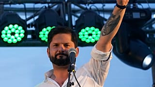 Gabriel Boric durante un acto de campaña.