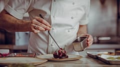 The multi-Michelin-starred chef Lee Westcott hard at work developing recipes for Sloane Place