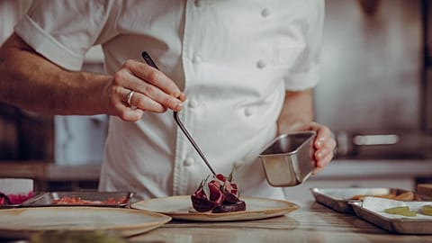 The multi-Michelin-starred chef Lee Westcott hard at work developing recipes for Sloane Place