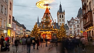 Weihnachtsmarkt in Trier in Rheinland-Pfalz am 19. November 2021