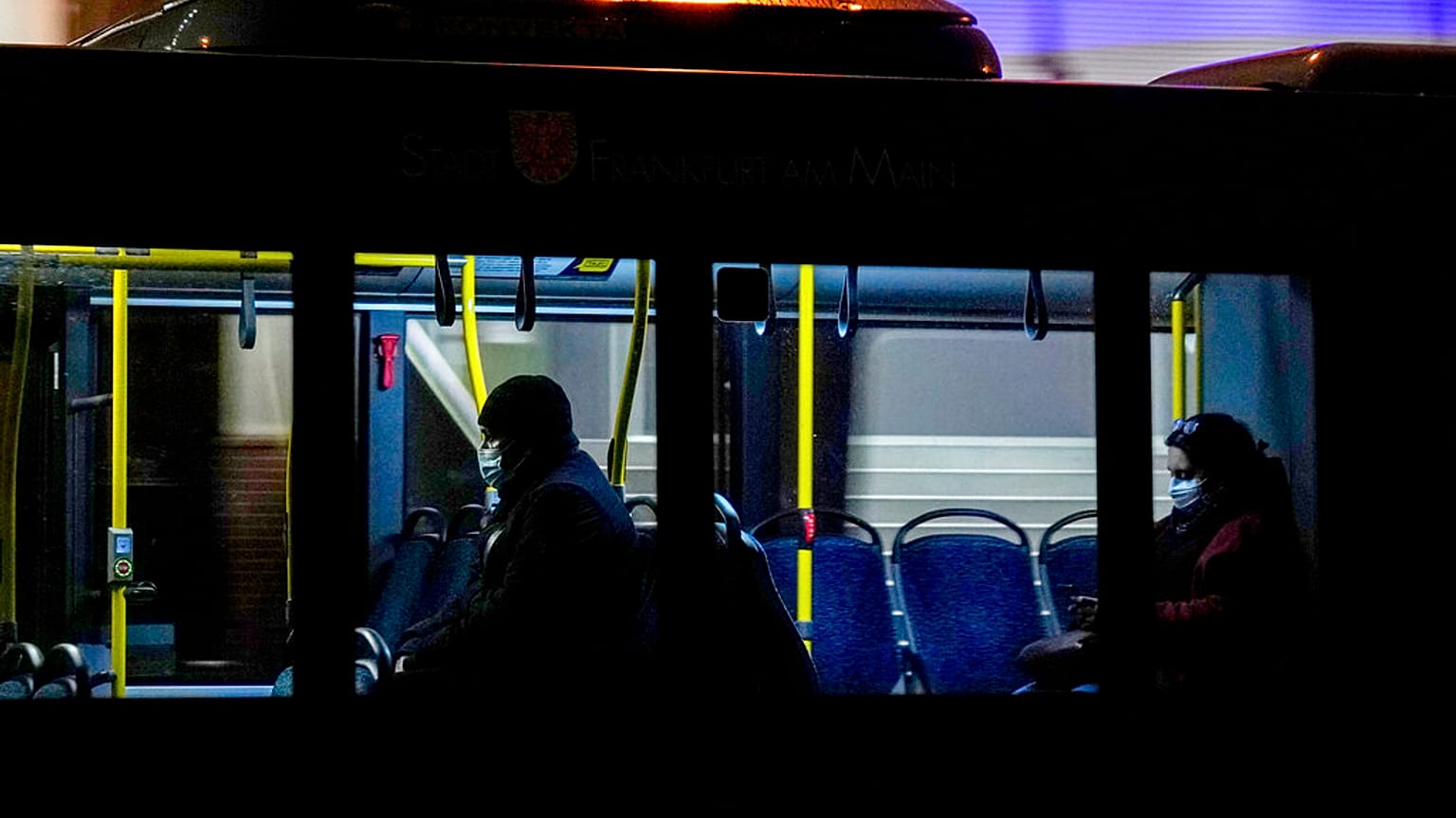 In einem Bus in Frankfurt