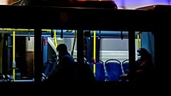 In einem Bus in Frankfurt