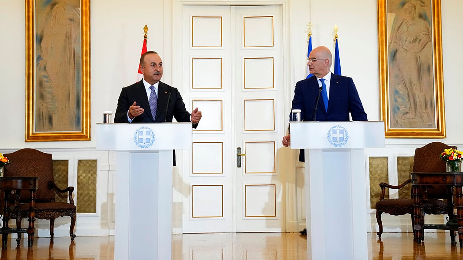 Κοινή συνέντευξη Τύπου Δένδια - Τσαβούσογλου στην Αθήνα - αρχείο