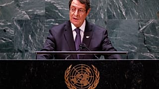 Ο Πρόεδρος της Κυπριακής Δημοκρατίας Νίκος Αναστασιάδης από το βήμα της Γ.Σ του ΟΗΕ