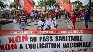 Manifestation en Martinique contre le pass sanitaire et l'obligation vaccinale contre le Covid-19, le 22 novembre 2021