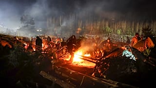 refugees in poland's border 