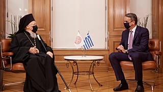 Ο Οικουμενικός Πατριάρχης με τον Κυριάκο Μητσοτάκη
