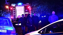 Los bomberos en el lugar del accidente