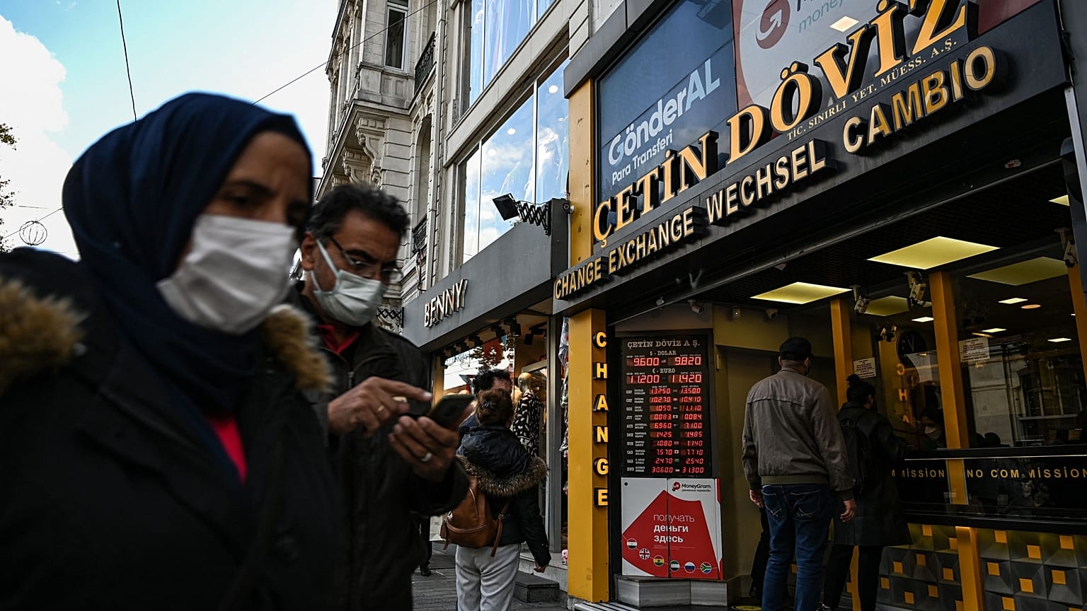 İstanbul'da bir döviz bürosu