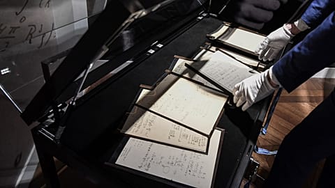 Pages of one of the preparatory manuscript to the theory of general relativity of Albert Einstein