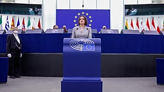 Discours de la cheffe de l'opposition bélarusse, Svetlana Tikhanovskaïa, devant le Parlement européen
