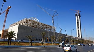 المسجد الكبير في الجزائر العاصمة قيد الإنشاء في العاصمة الجزائرية، الأربعاء 21 سبتمبر 2016. 