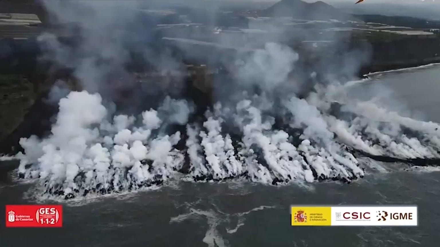 La coulée de lave dans la mer à La Palma