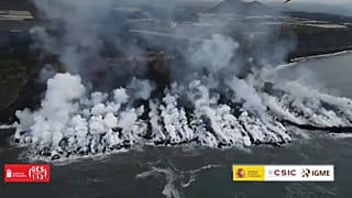 La coulée de lave dans la mer à La Palma