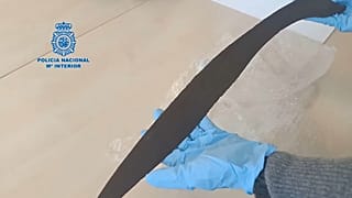 Espada íbera incautada por la Policía Nacional española