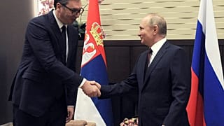 Путин и Вучич на встрече в Сочи