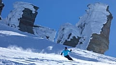 Skier in Wanaka, New Zealand