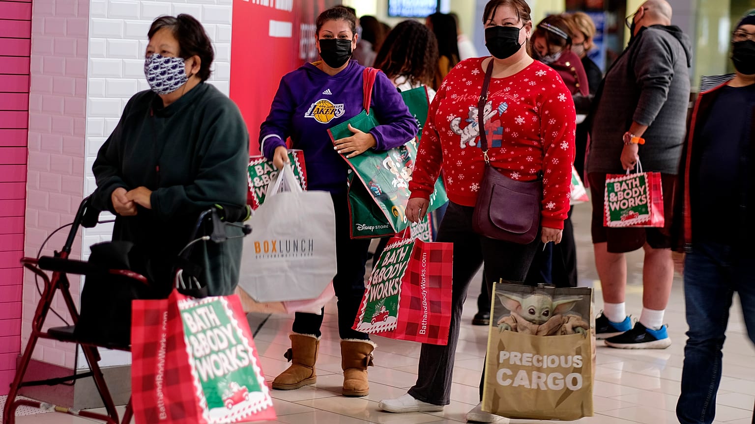 File- Black Friday shoppers from 2020. 