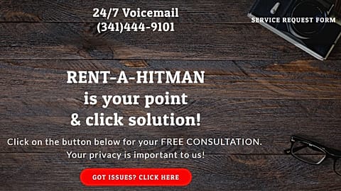 The Rent a Hitman website has received a number of genuine enquiries