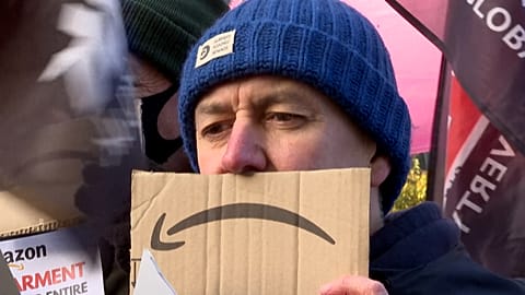Against Amazon protest