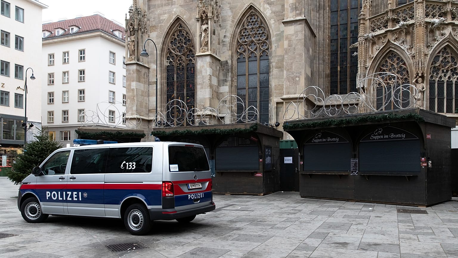 A police patrol in Vienna, Austria, Nov. 22, 2021.