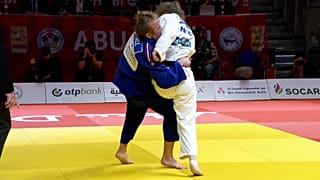 Lucy Renshall performing a Kosoto Gari, Abu Dhabi Grand Slam 2021
