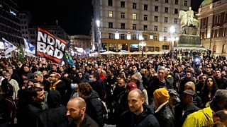 Protesta ecologista en Belgrado