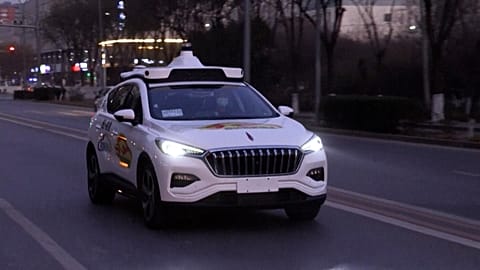 Driverless, autonomous taxis take to the streets in Beijing.