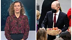 Olaf Scholz es felicitado por los parlamentarios recién elegido canciller federal por el Bundestag, Berlín, Alemania 8/12/2021