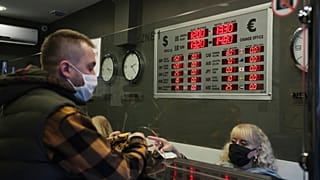 Archives : dans une bureau de change à Ankara (Turquie), le 23/11/2021