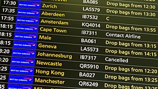 Schedule flights to Johannesburg and Cape Town have been cancelled.