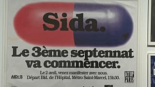Poster en francés sobre el sida
