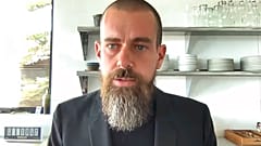 Jack Dorsey bei einem Online-Auftritt einer Anhörung im US-Kapitol